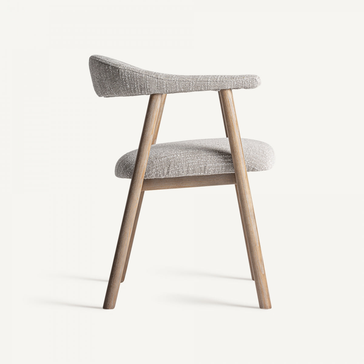 Chaise de salle à manger bouclé gris | Vical Davrey - Image 3