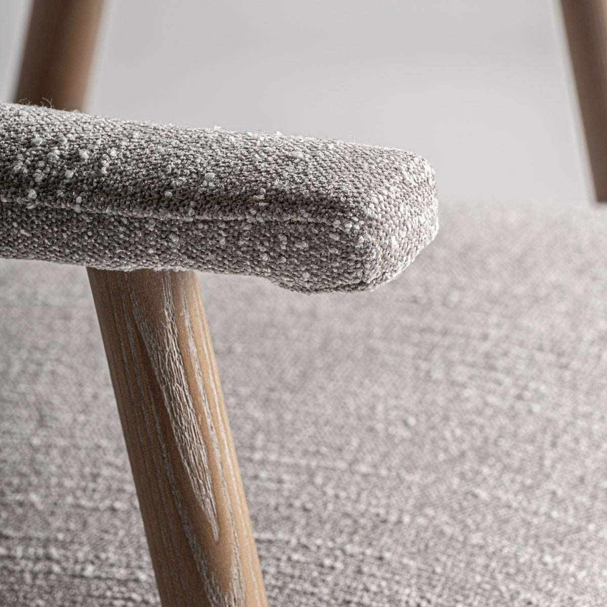 Chaise de salle à manger bouclé gris | Vical Davrey - Image 5