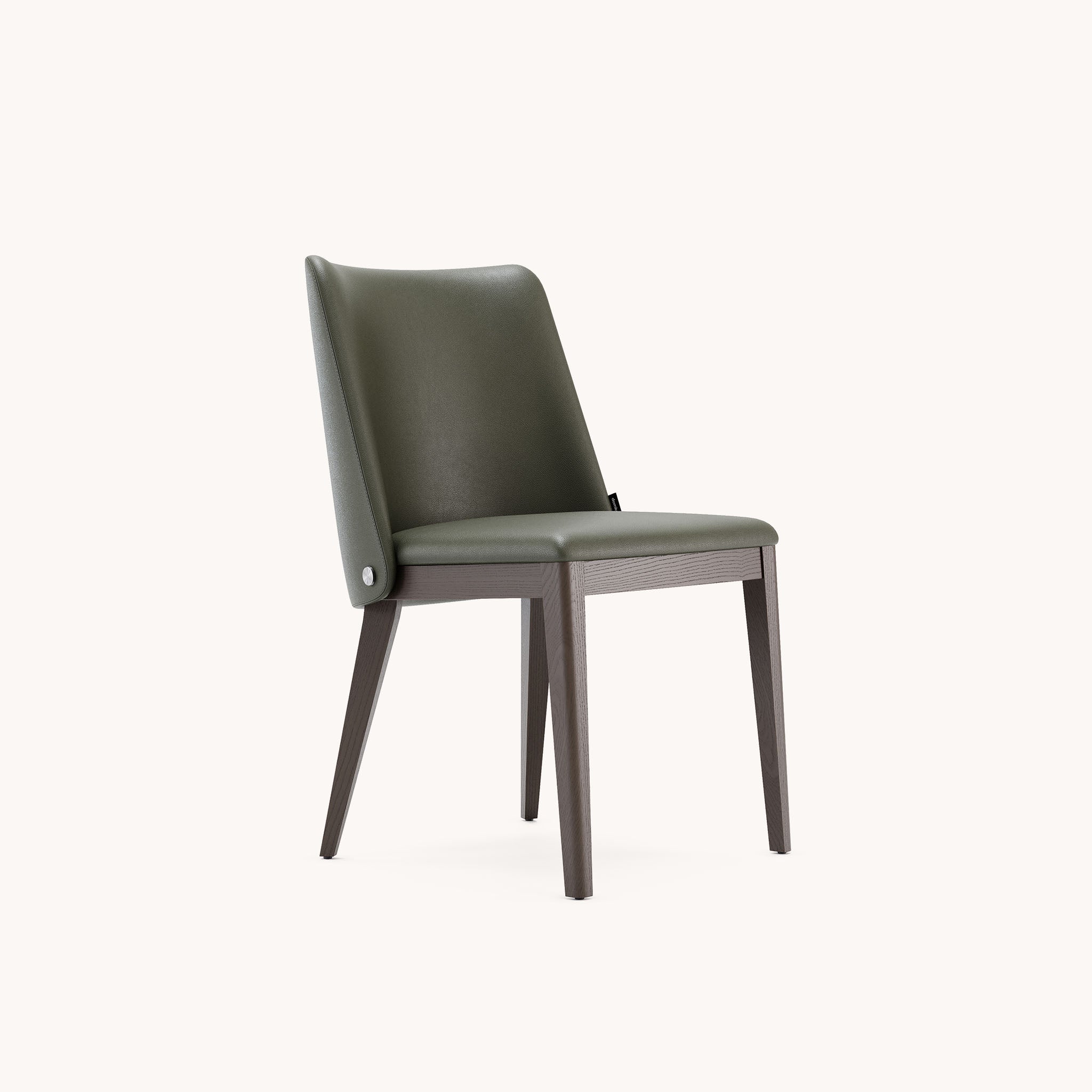 Chaise de salle à manger en cuir vert | Domkapa Louise - Image 1