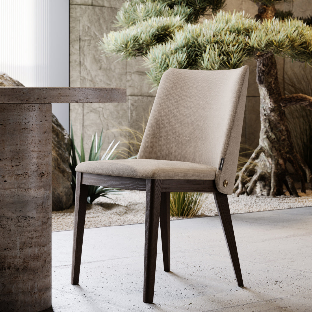 Chaise de salle à manger en cuir vert | Domkapa Louise - Image 2