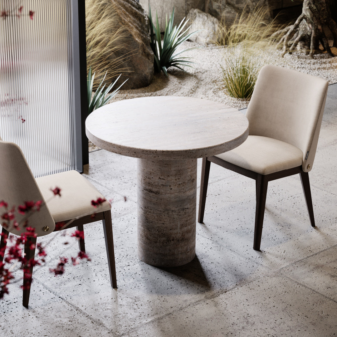 Chaise de salle à manger en cuir vert | Domkapa Louise - Image 4