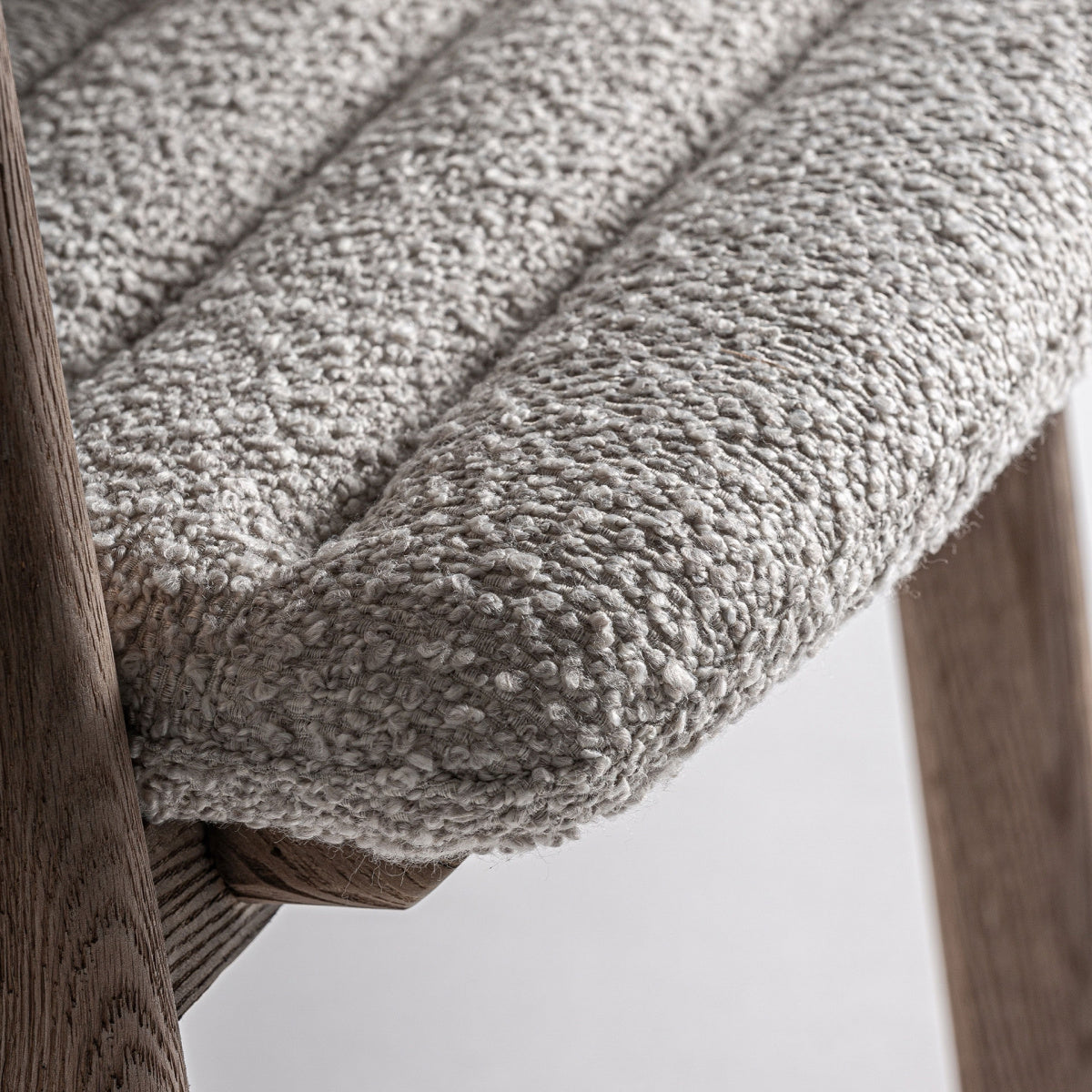 Chaise de salle à manger en tissu beige | VICAL Jacquard 2 - Image 8