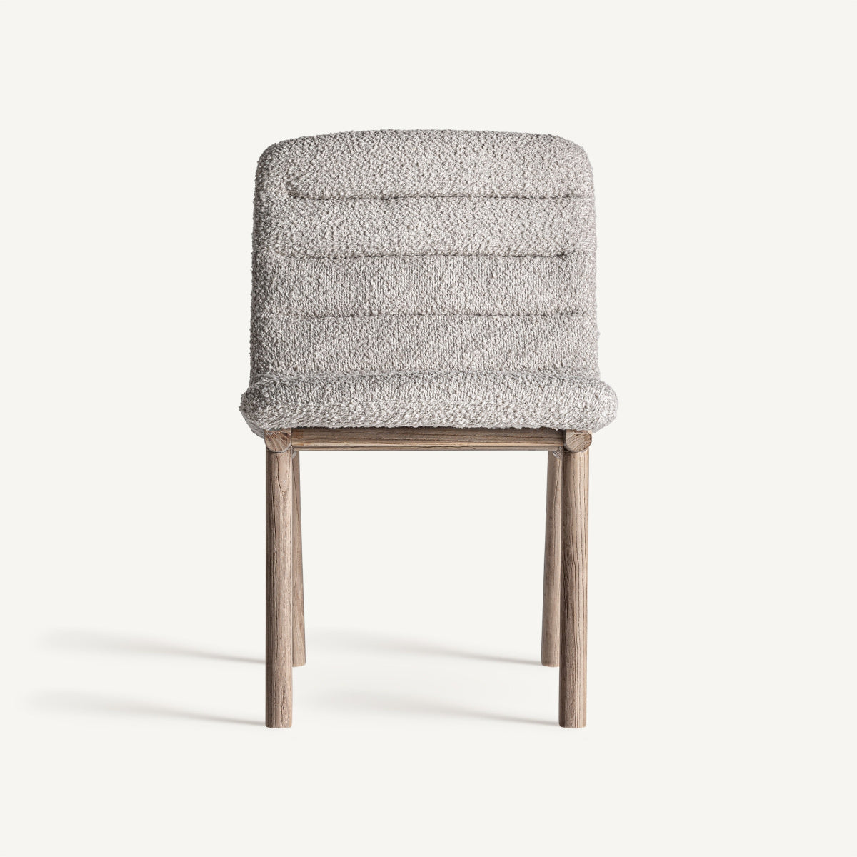 Chaise de salle à manger en tissu beige | VICAL Jacquard - Image 2
