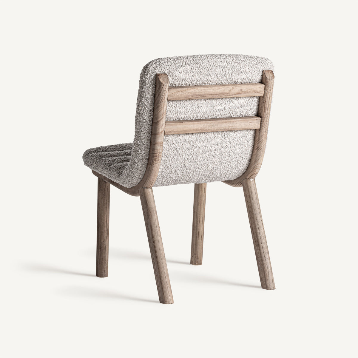 Chaise de salle à manger en tissu beige | VICAL Jacquard - Image 5