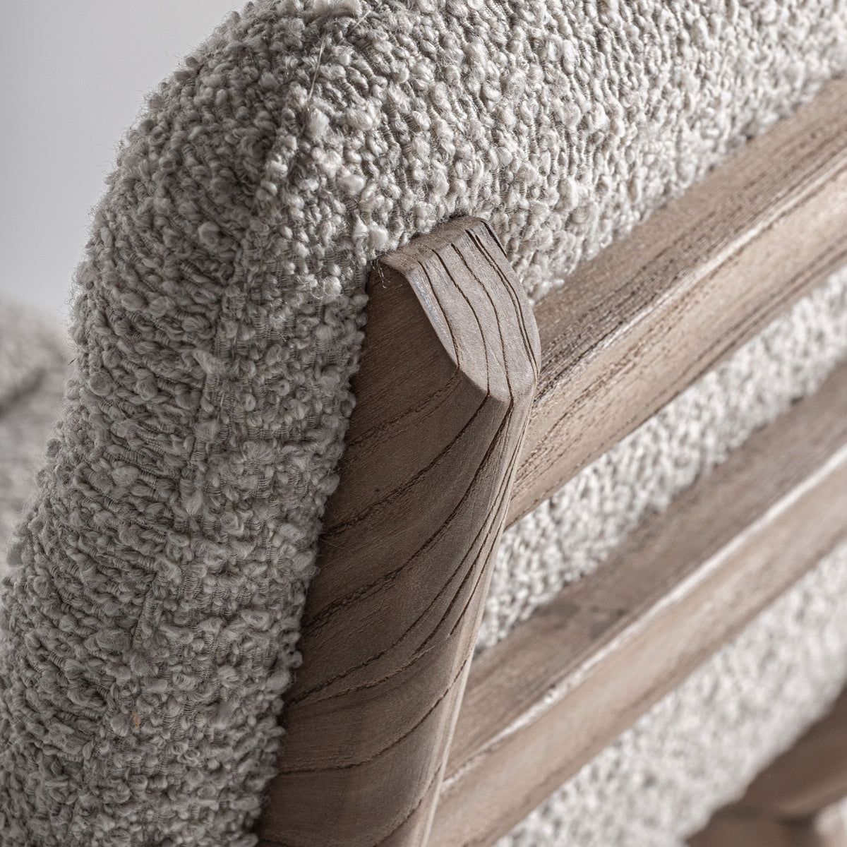 Chaise de salle à manger en tissu beige | VICAL Jacquard - Image 8