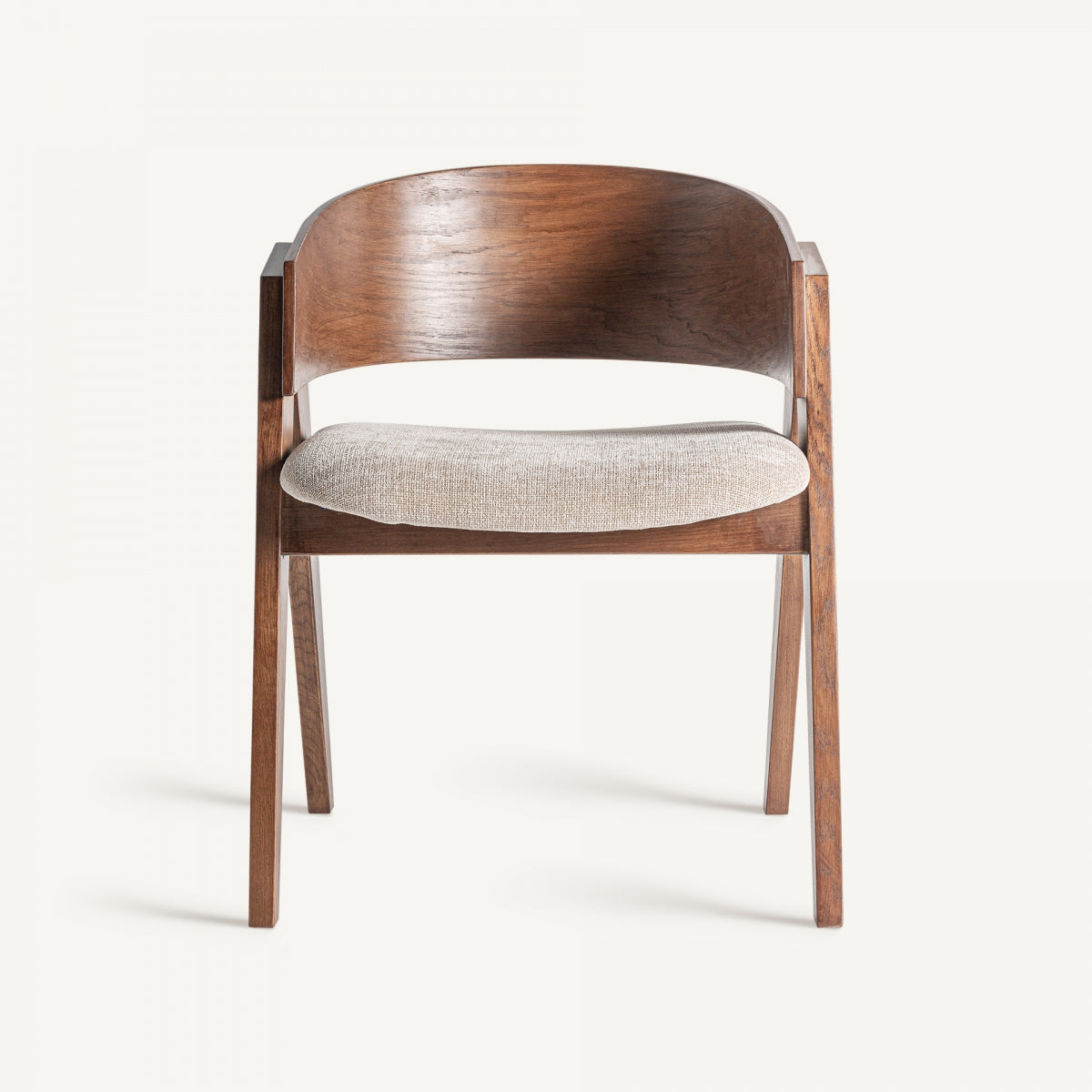 Chaise de salle à manger en tissu beige | VICAL Madiran - Image 3