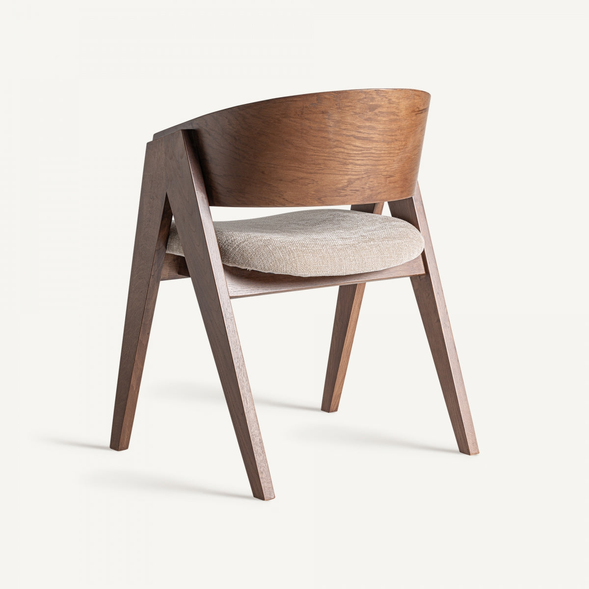 Chaise de salle à manger en tissu beige | VICAL Madiran - Image 4