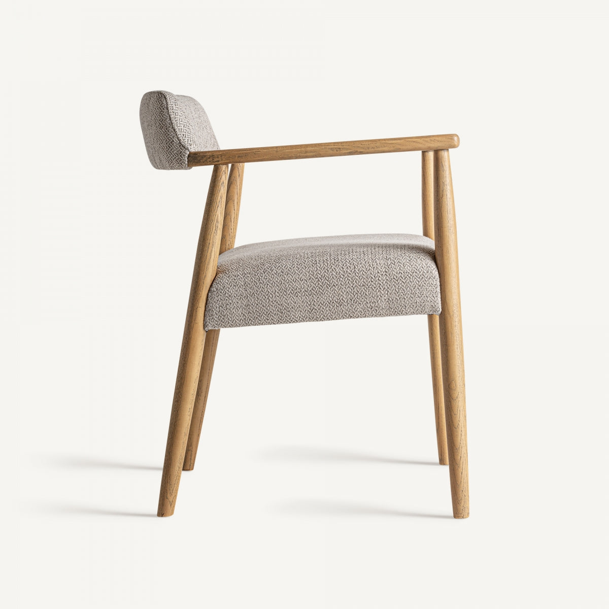Chaise de salle à manger en tissu beige | VICAL Stample - Image 2