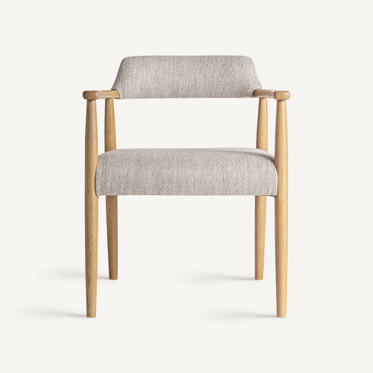 Chaise de salle à manger en tissu beige | VICAL Stample - Image 3