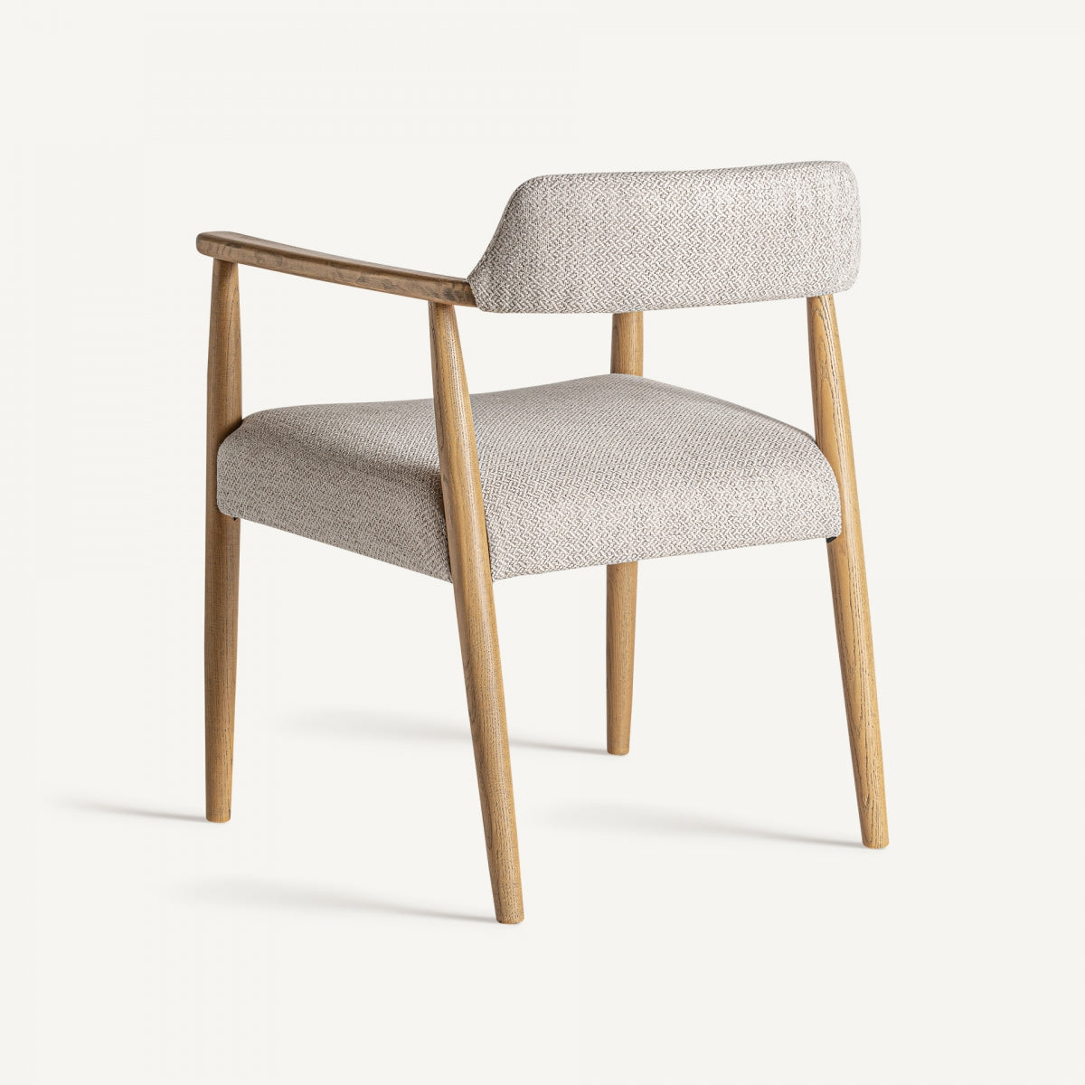 Chaise de salle à manger en tissu beige | VICAL Stample - Image 4