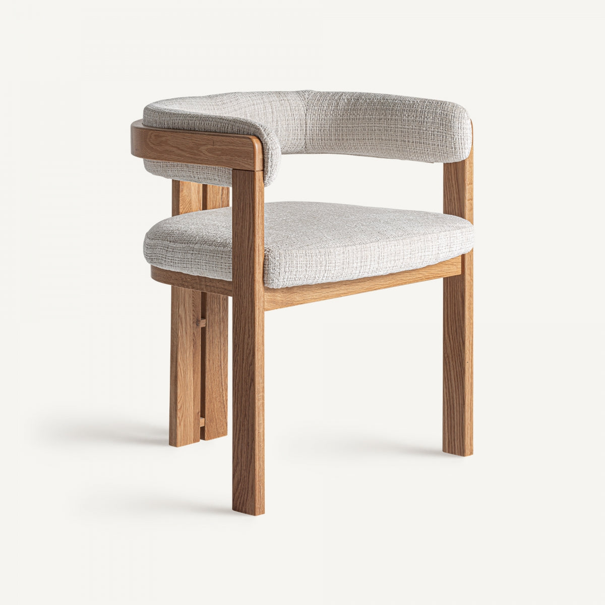 Chaise de salle à manger en tissu beige | VICAL Zedzere - Image 1