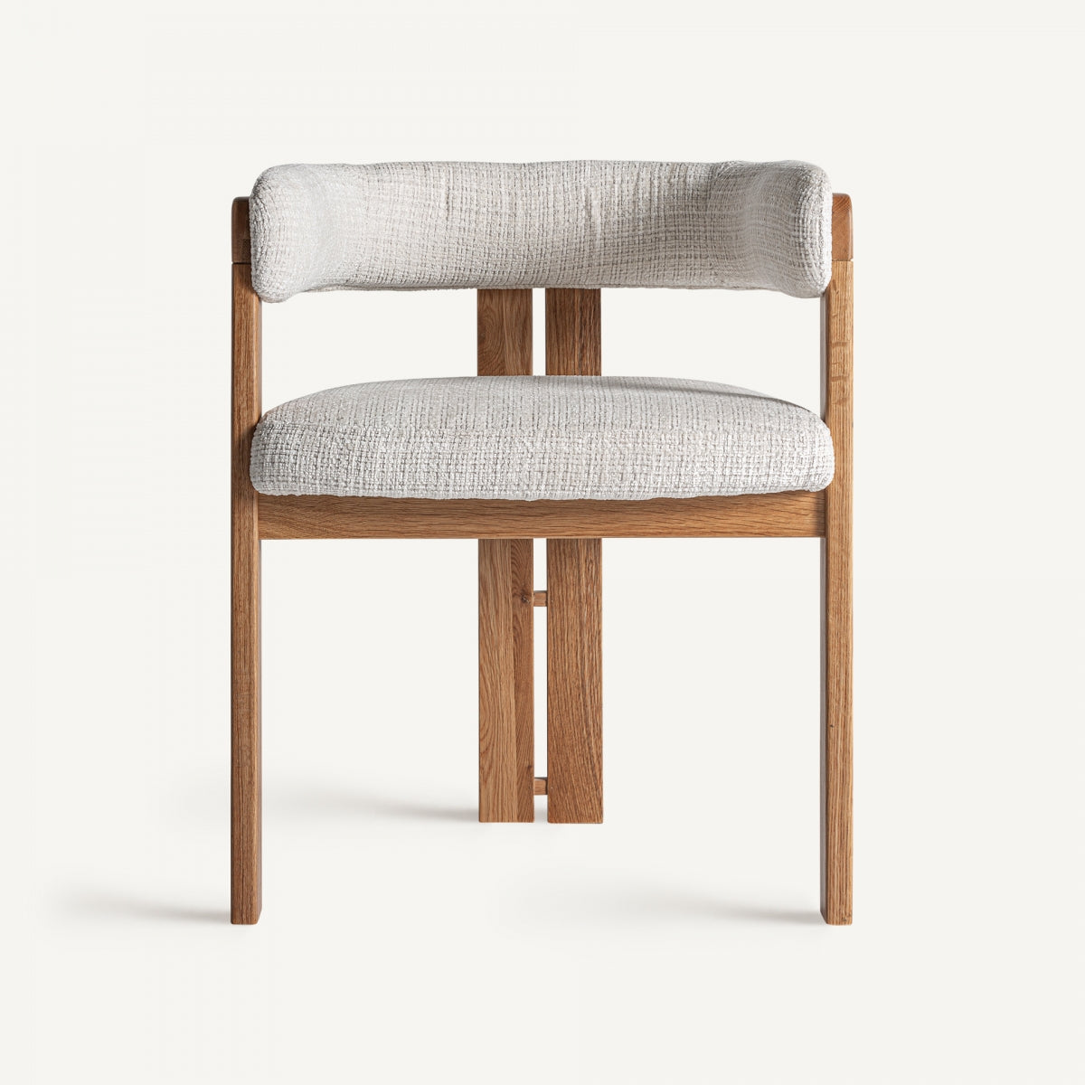 Chaise de salle à manger en tissu beige | VICAL Zedzere - Image 2
