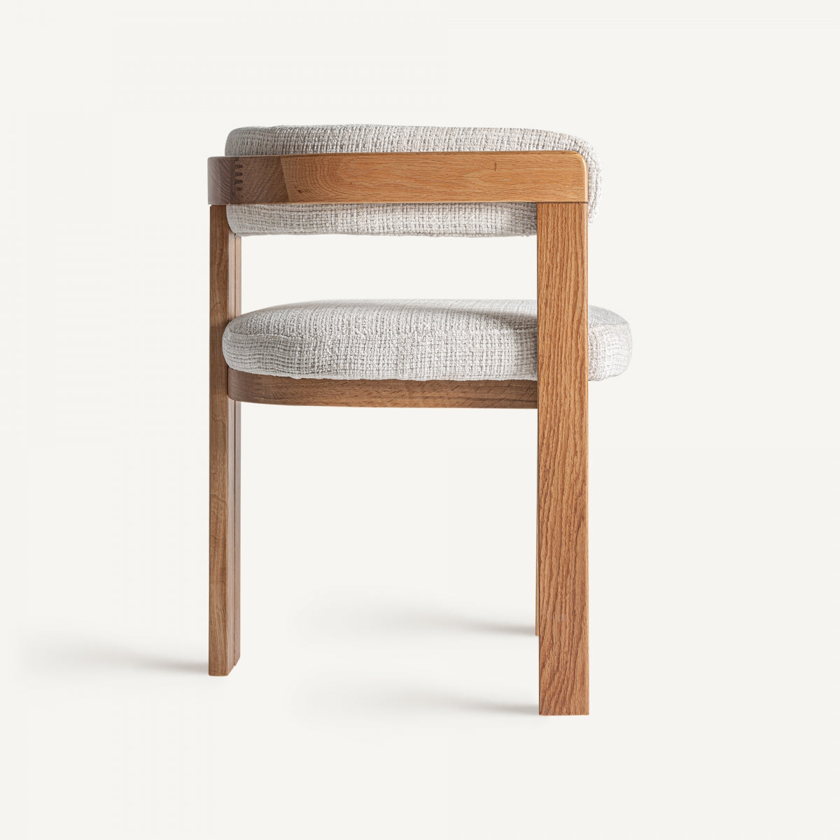 Chaise de salle à manger en tissu beige | VICAL Zedzere - Image 3