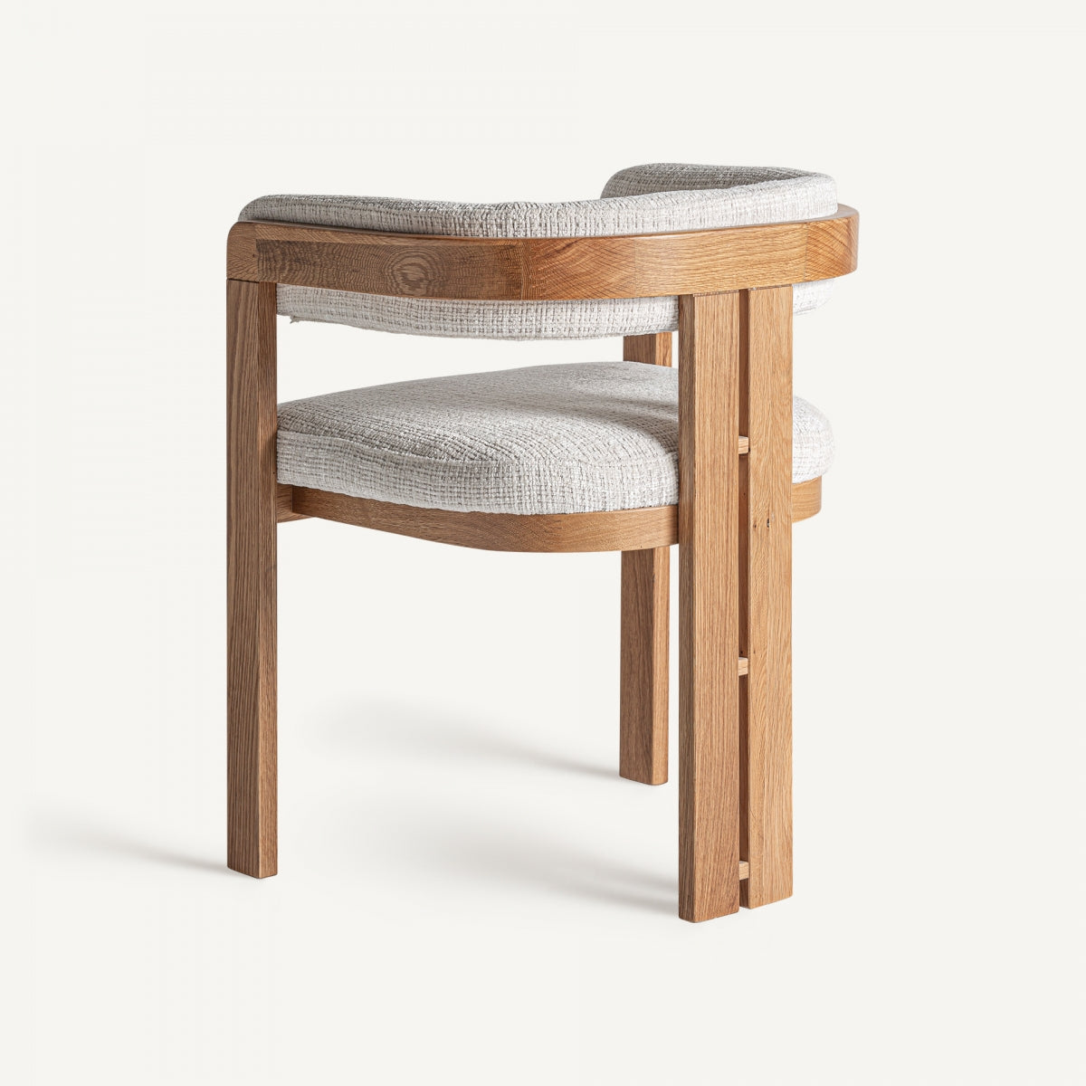 Chaise de salle à manger en tissu beige | VICAL Zedzere - Image 4