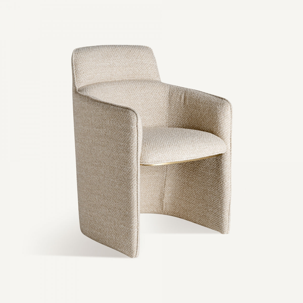 Chaise de salle à manger en tissu beige | Vical Mayun - Image 1