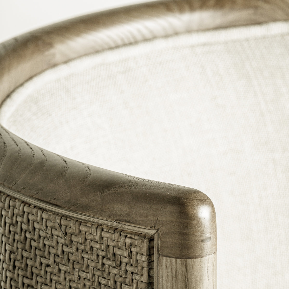 Chaise de salle à manger en tissu blanc | Vical Varaire - Image 2