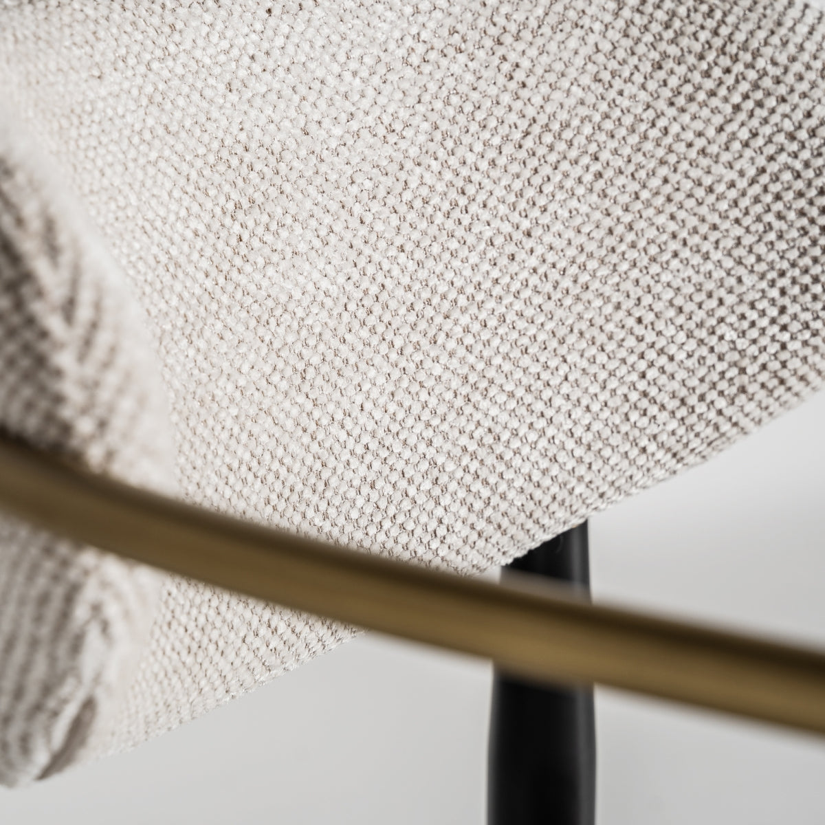 Chaise de salle à manger en tissu blanc cassé | Vical Crossac - Image 2