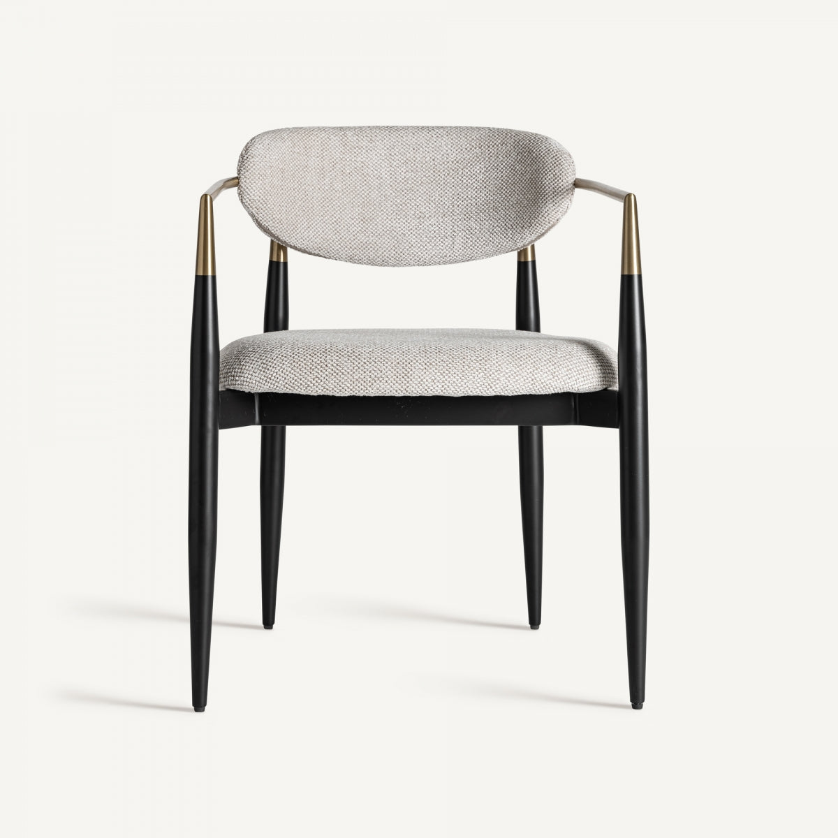 Chaise de salle à manger en tissu blanc cassé | Vical Crossac - Image 3