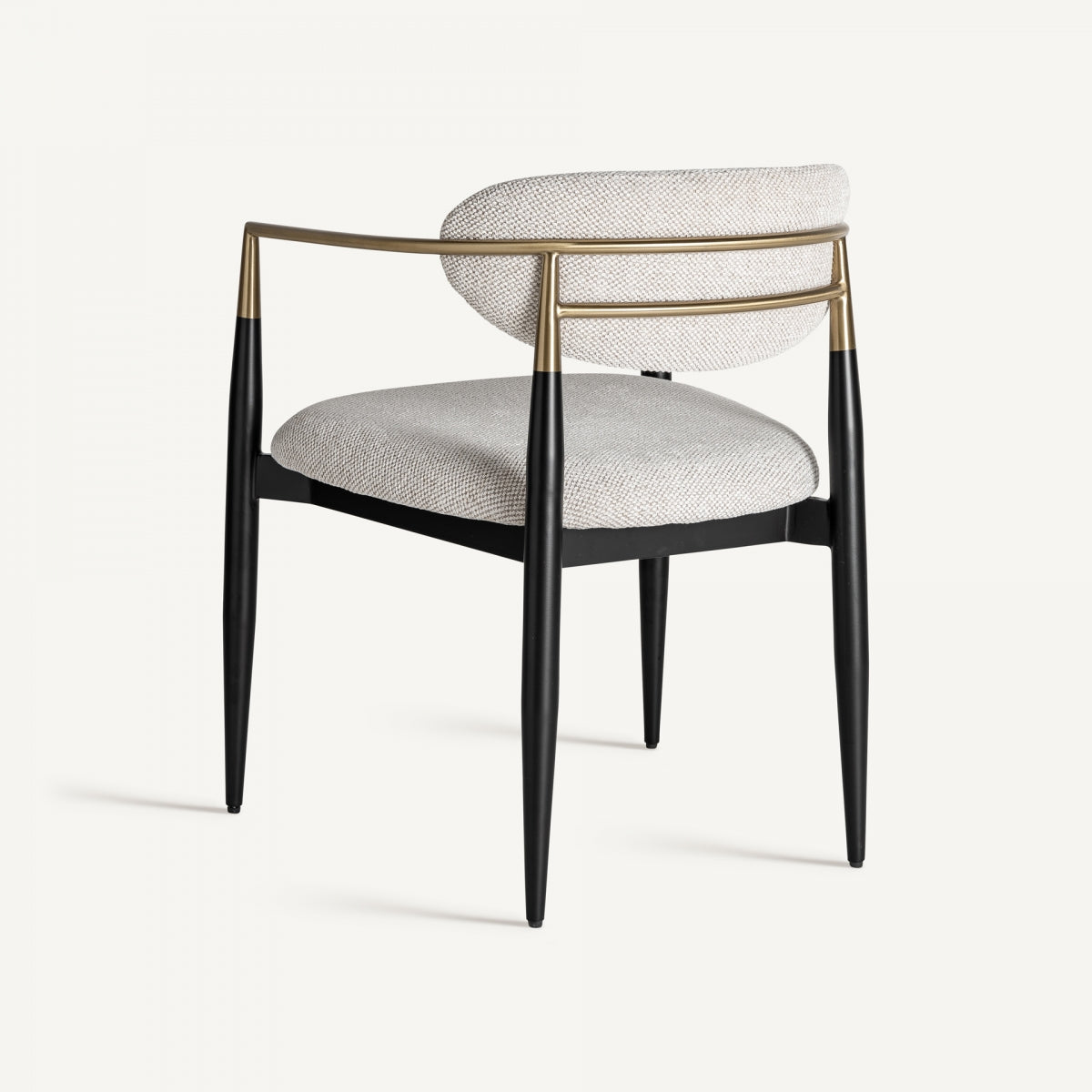Chaise de salle à manger en tissu blanc cassé | Vical Crossac - Image 5