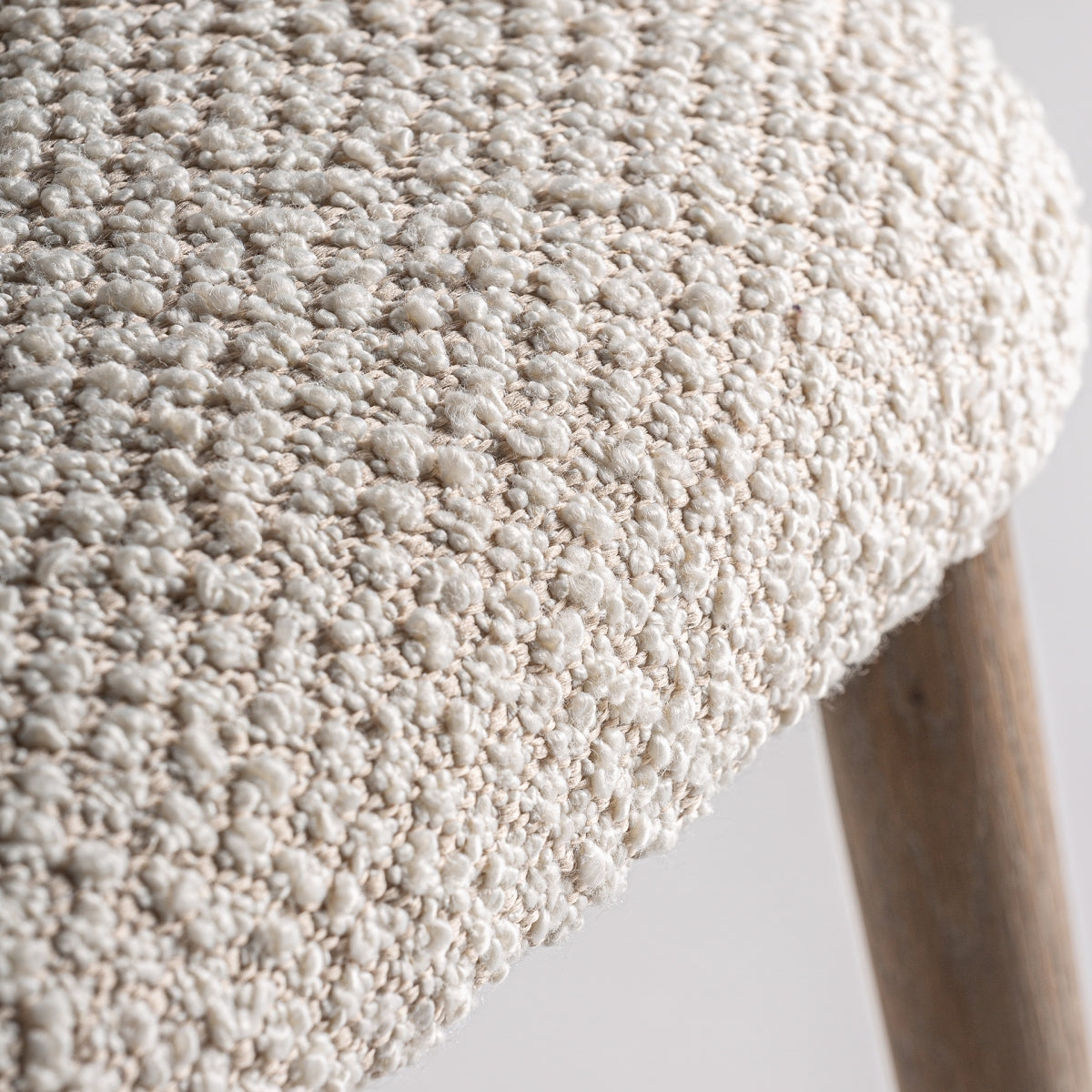 Chaise de salle à manger en tissu blanc cassé | Vical Glorenza - Image 5