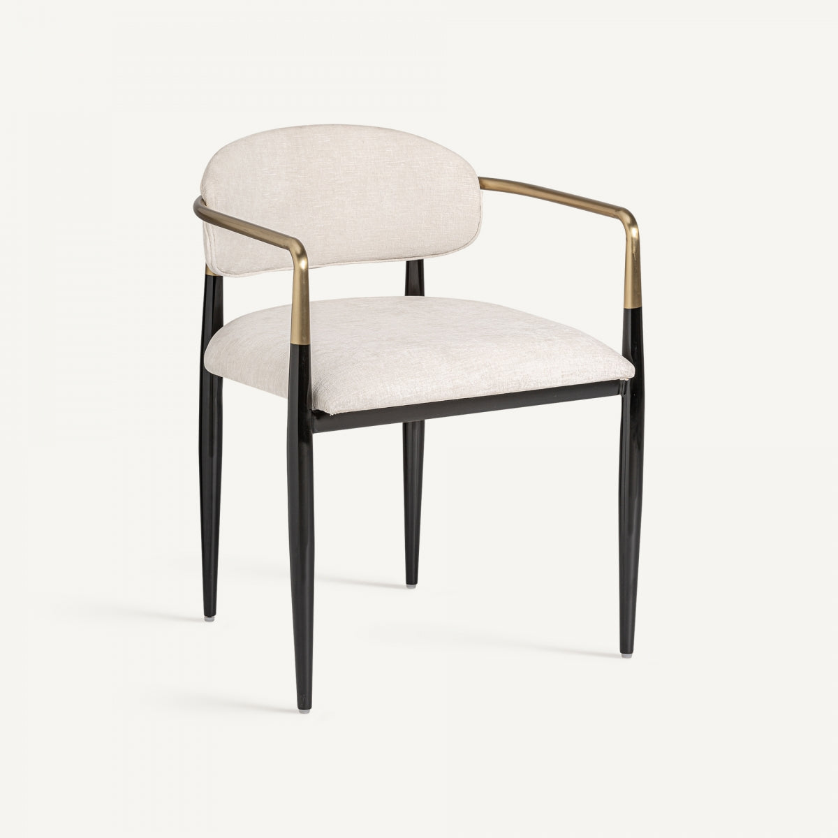 Chaise de salle à manger en tissu blanc cassé | Vical Laggan - Image 1