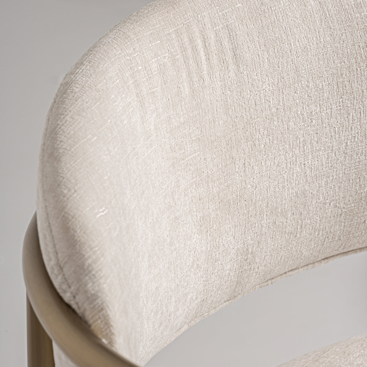 Chaise de salle à manger en tissu blanc cassé | Vical Laggan - Image 2