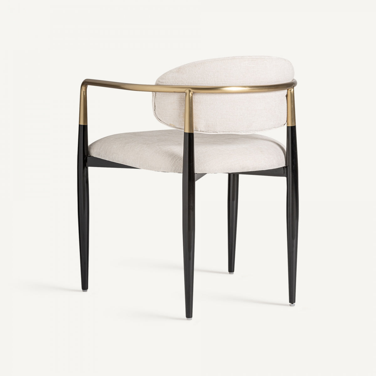 Chaise de salle à manger en tissu blanc cassé | Vical Laggan - Image 7