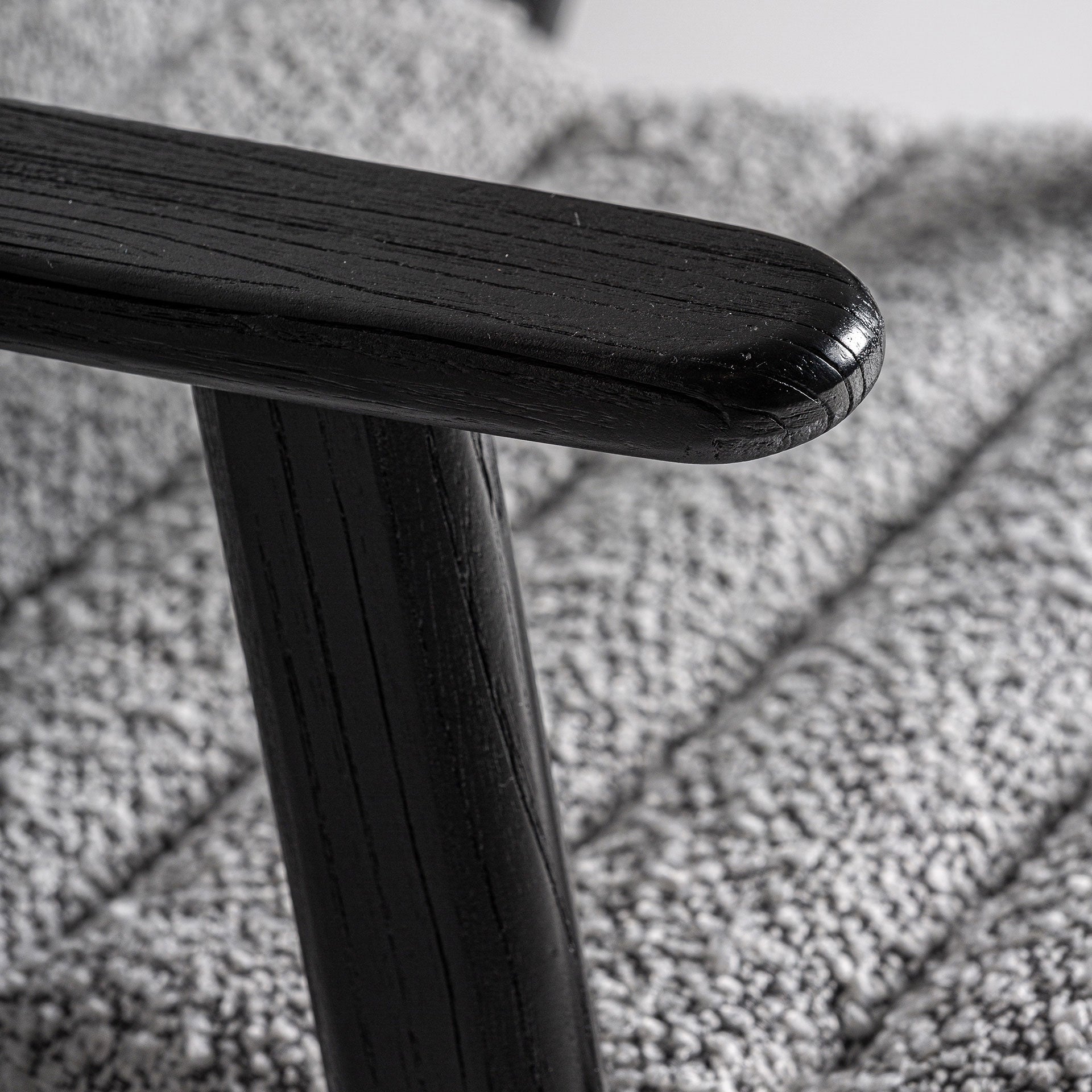 Chaise de salle à manger en tissu gris | VICAL Jacquard 2 - Image 2