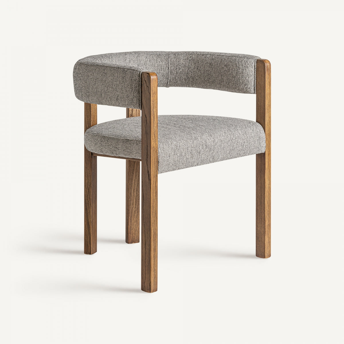 Chaise de salle à manger en tissu gris | VICAL Wizerne - Image 1