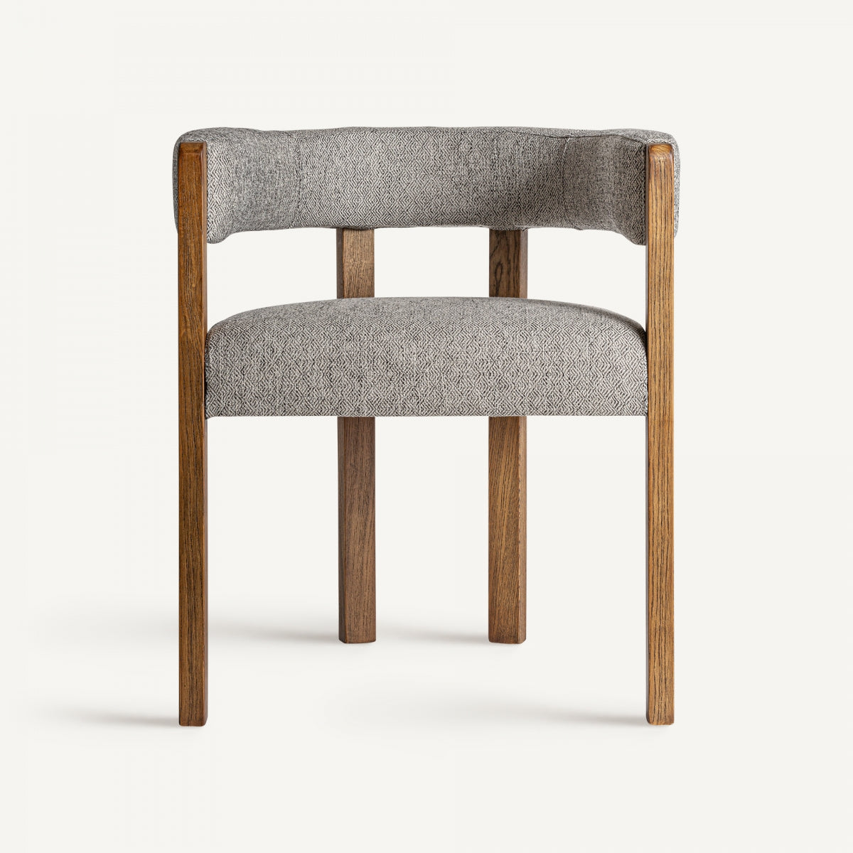 Chaise de salle à manger en tissu gris | VICAL Wizerne - Image 2