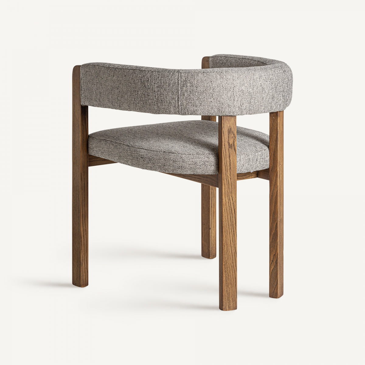 Chaise de salle à manger en tissu gris | VICAL Wizerne - Image 3