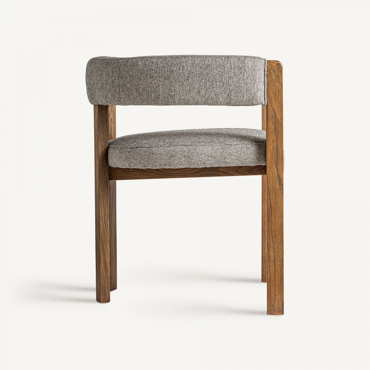 Chaise de salle à manger en tissu gris | VICAL Wizerne - Image 4