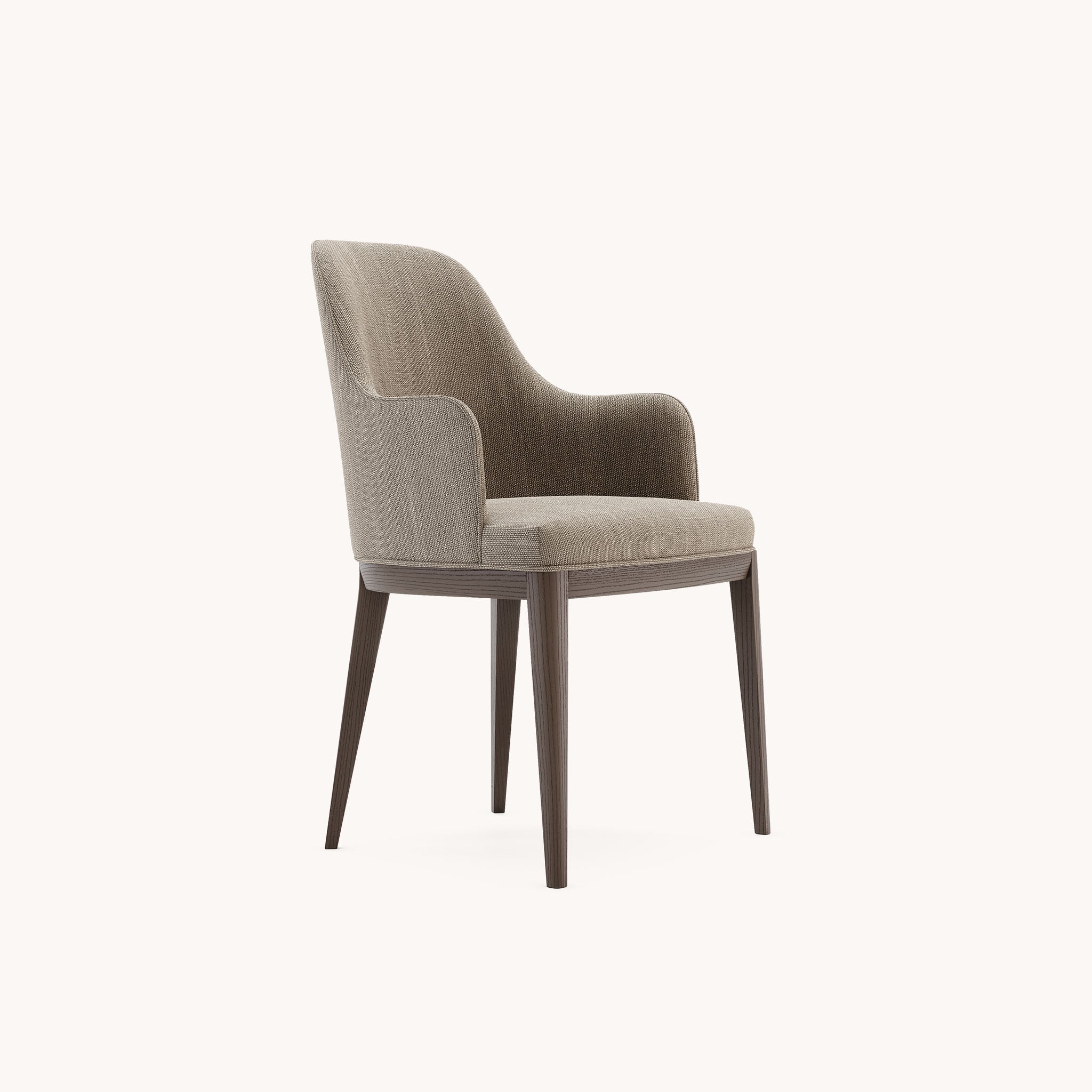 Chaise de salle à manger en tissu marron | Domkapa Anna - Image 1