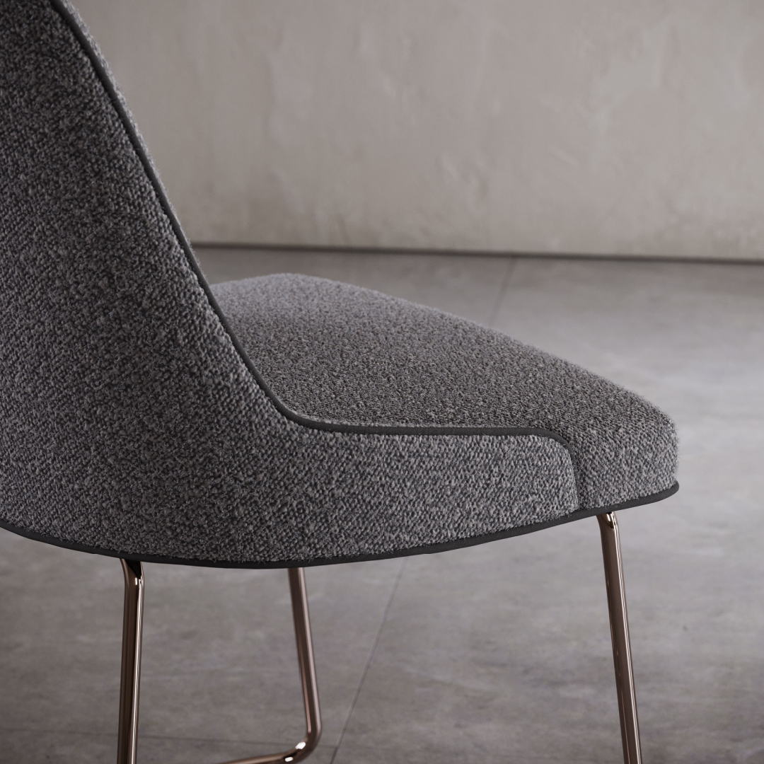 Chaise de salle à manger en tissu marron | Domkapa Anna - Image 4