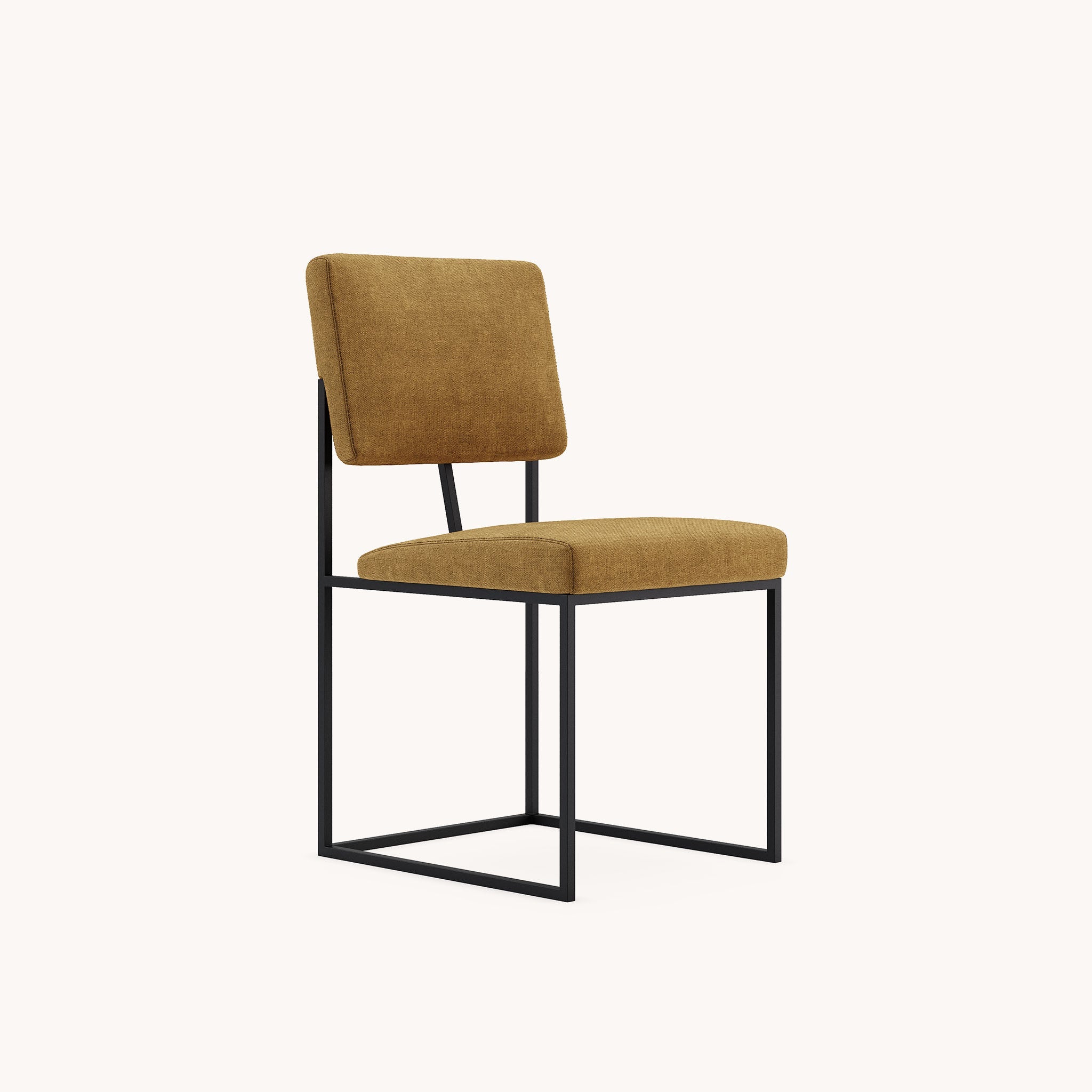 Chaise de salle à manger en tissu moutarde | Domkapa Gram - Image 1
