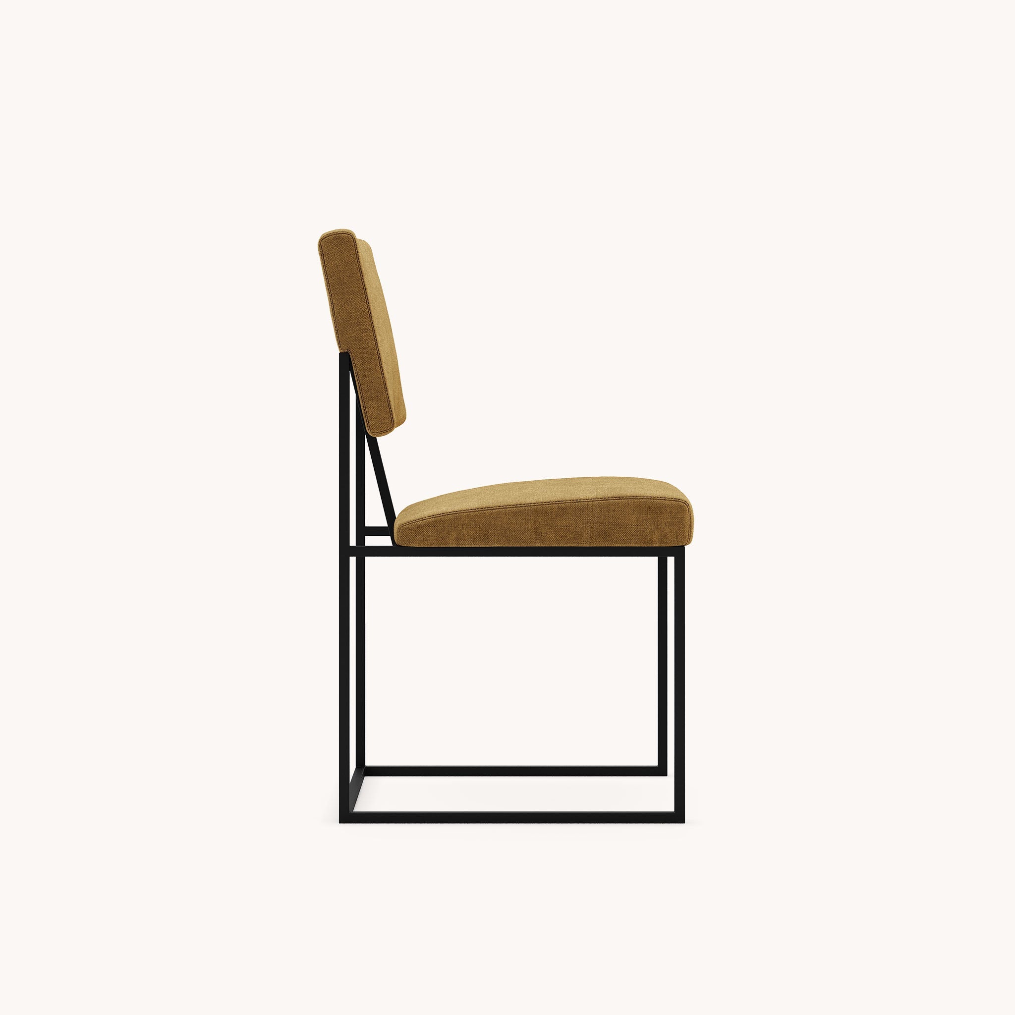 Chaise de salle à manger en tissu moutarde | Domkapa Gram - Image 4