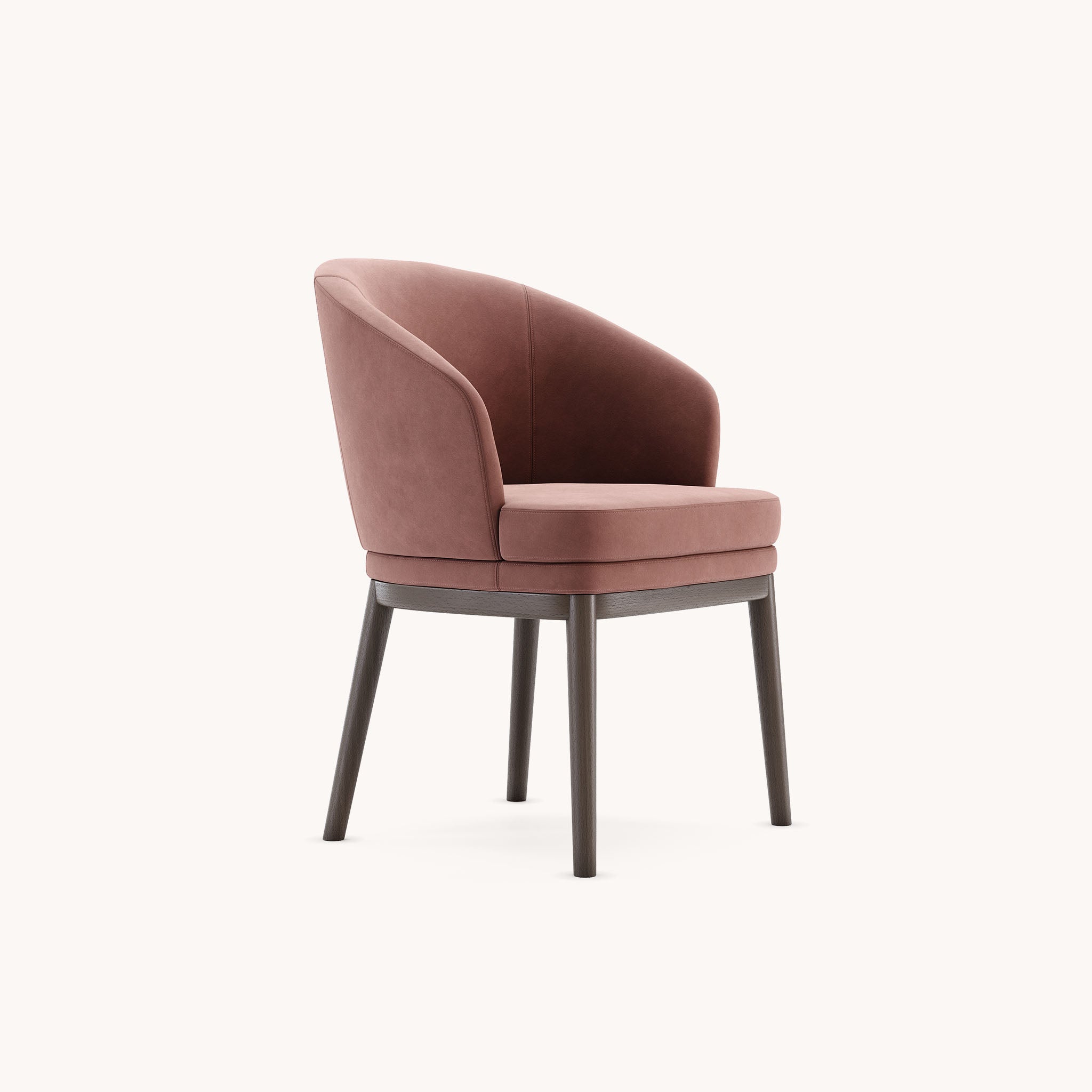Chaise de salle à manger en tissu rose | Domkapa Ruth - Image 1