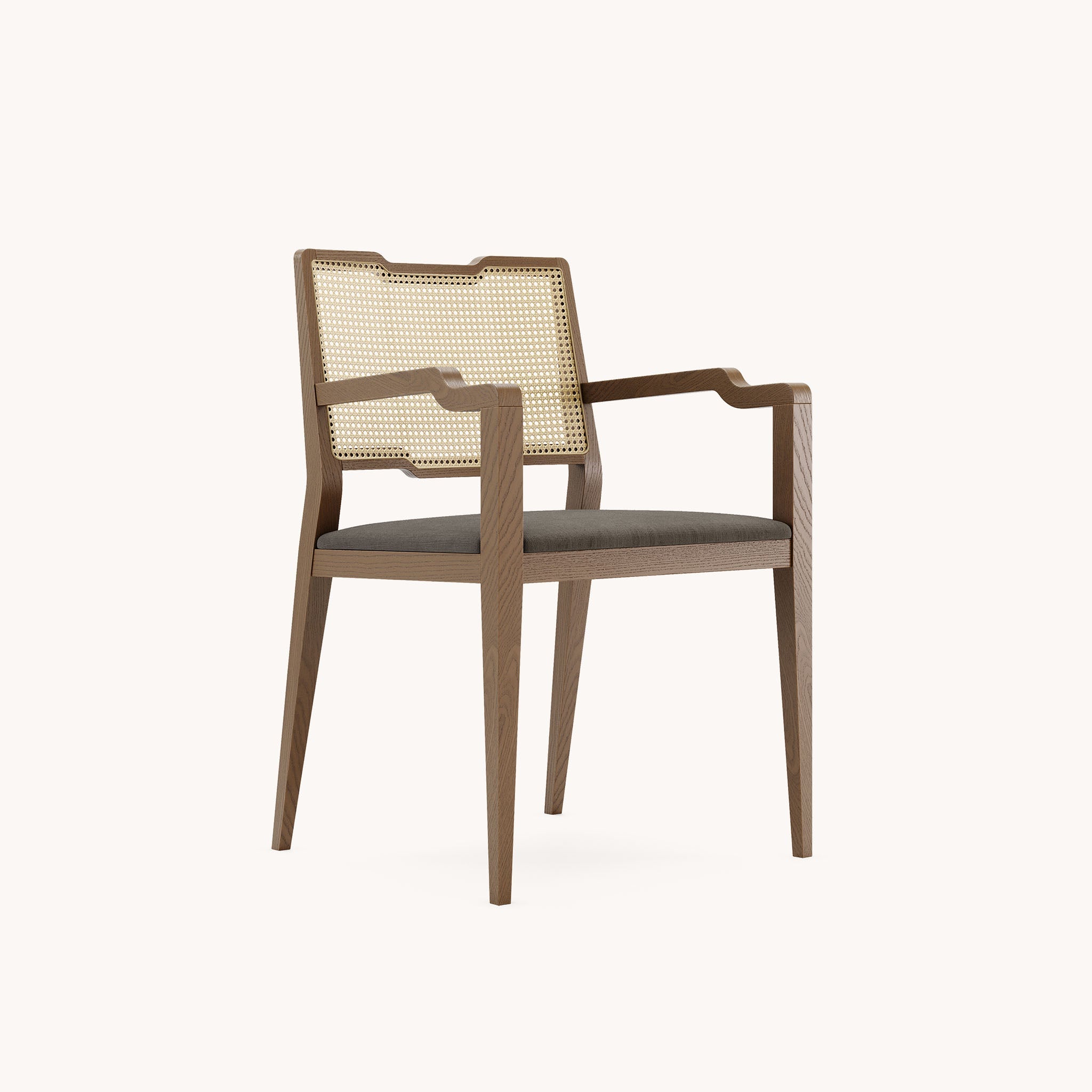Chaise de salle à manger en velours et bois teinté | Domkapa Eva - Image 1