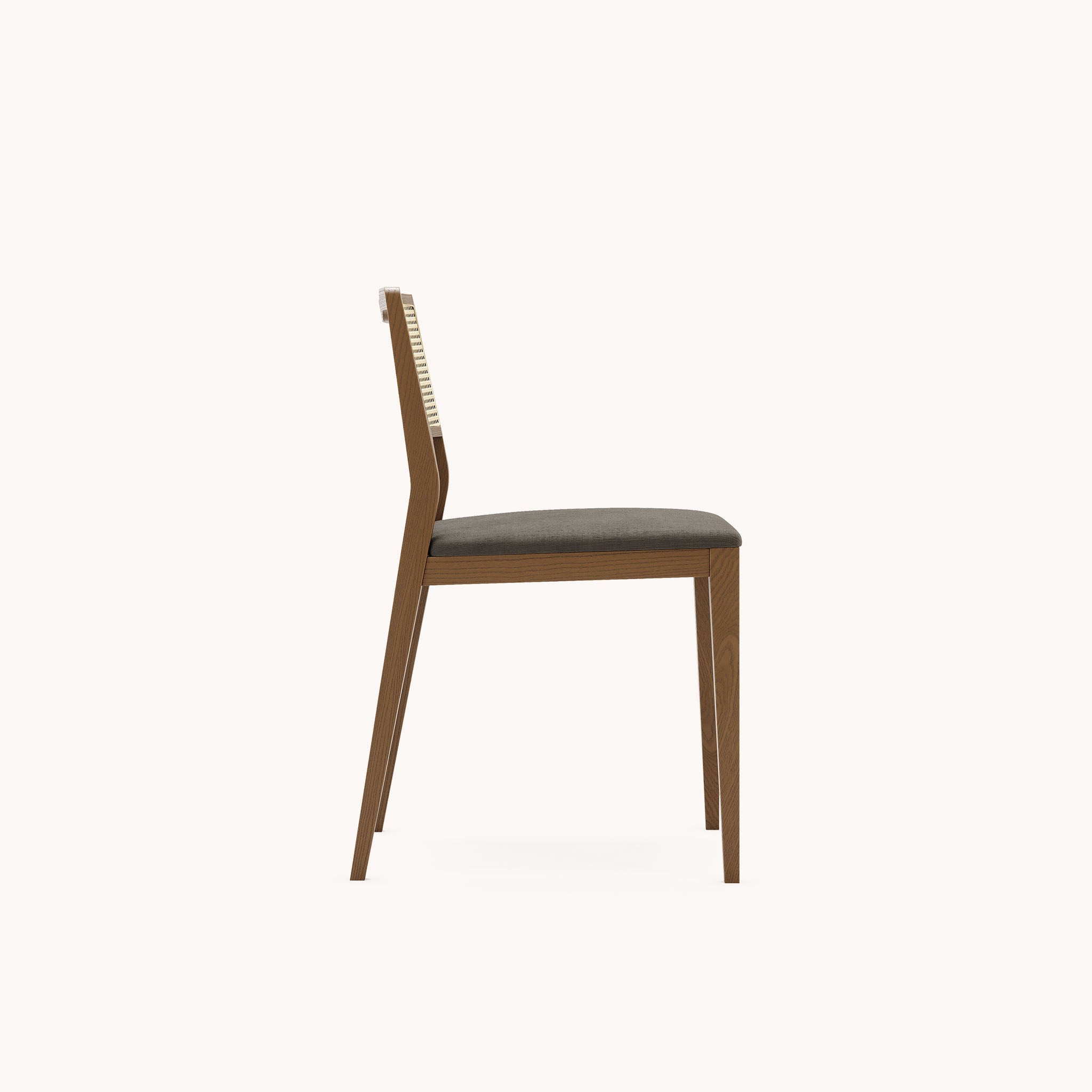 Chaise de salle à manger en velours et bois teinté | Domkapa Eva - Image 5