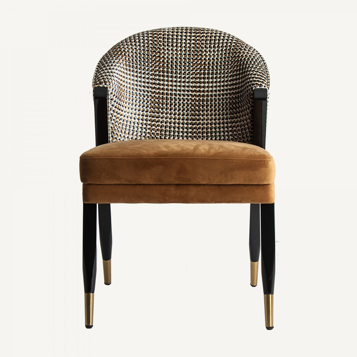 Chaise de salle à manger en velours jaune | Vical Brillon - Image 2