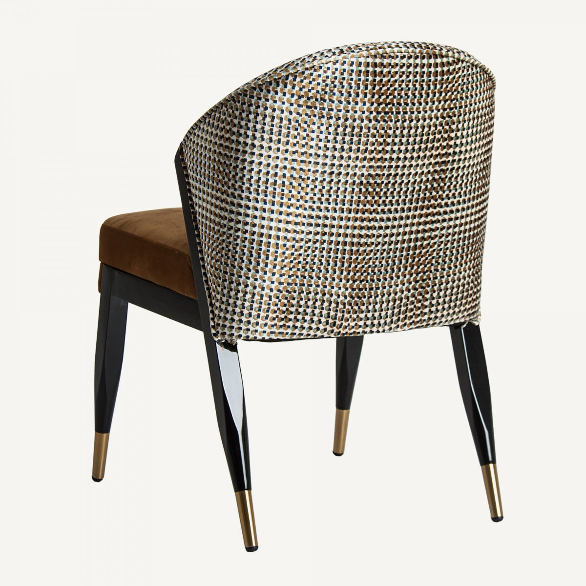 Chaise de salle à manger en velours jaune | Vical Brillon - Image 4