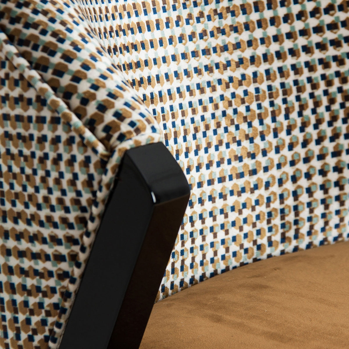 Chaise de salle à manger en velours jaune | Vical Brillon - Image 5