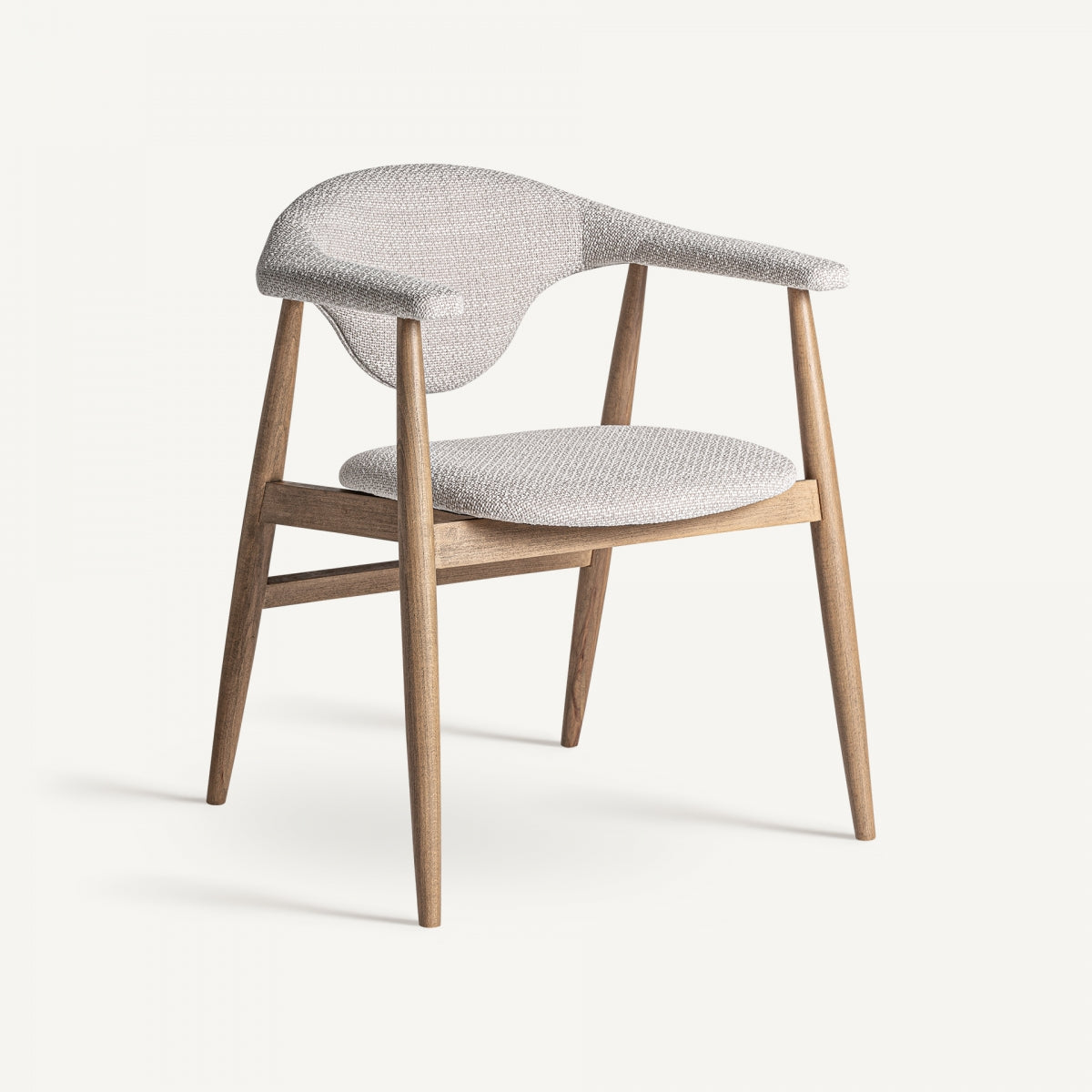 Chaise en bois de hêtre et gris marbré | VICAL Dilbeek - Image 1