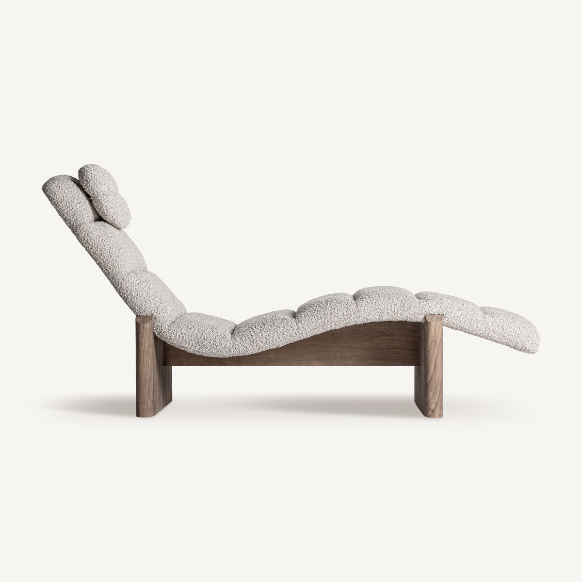 Chaise longue en tissu beige | VICAL Jacquard - Image 2