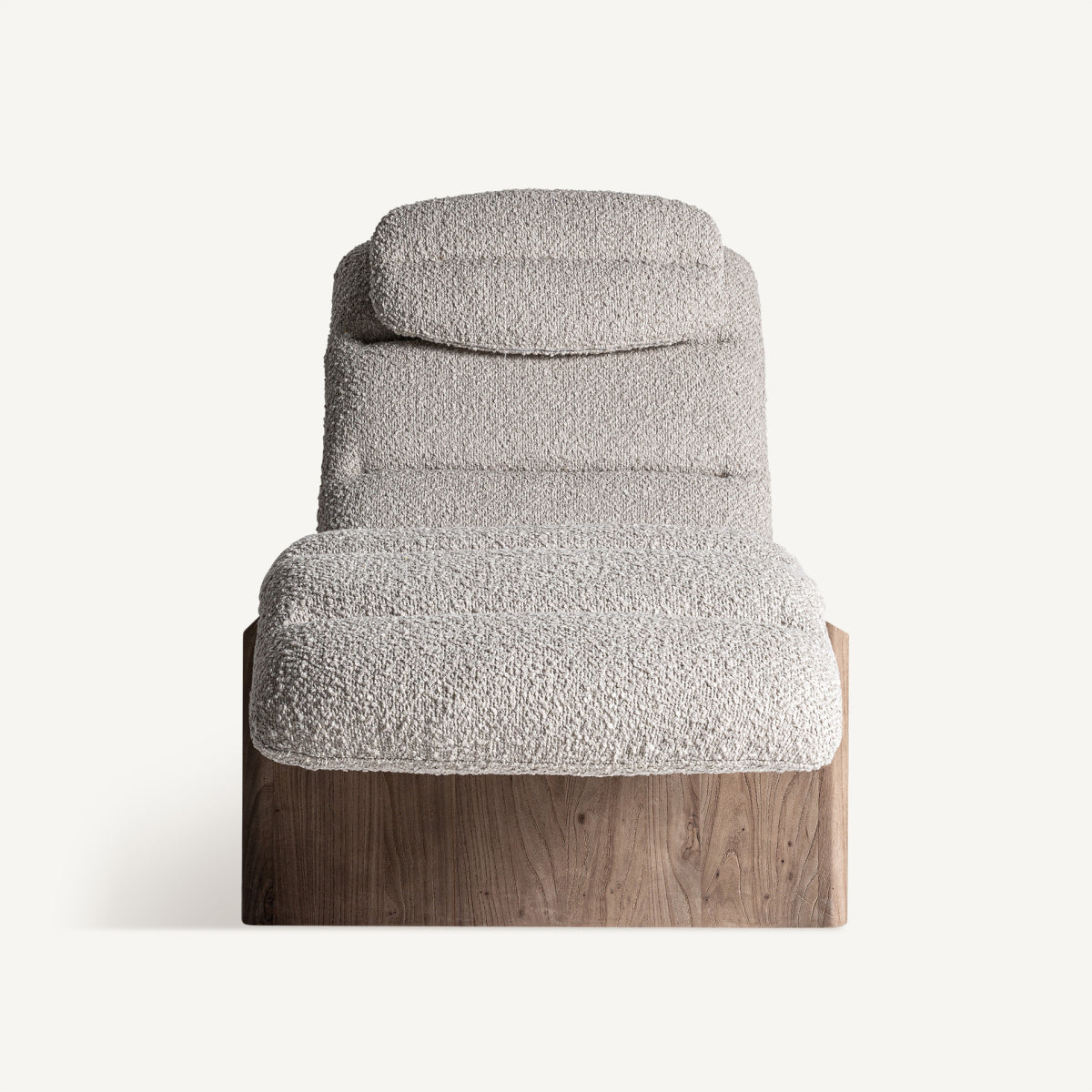 Chaise longue en tissu beige | VICAL Jacquard - Image 3