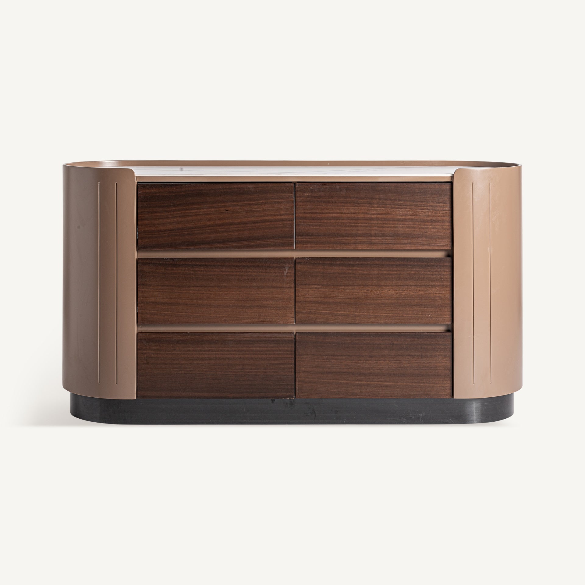 Commode en céramique blanche et bois d'eucalyptus | VICAL Soaza - Image 1