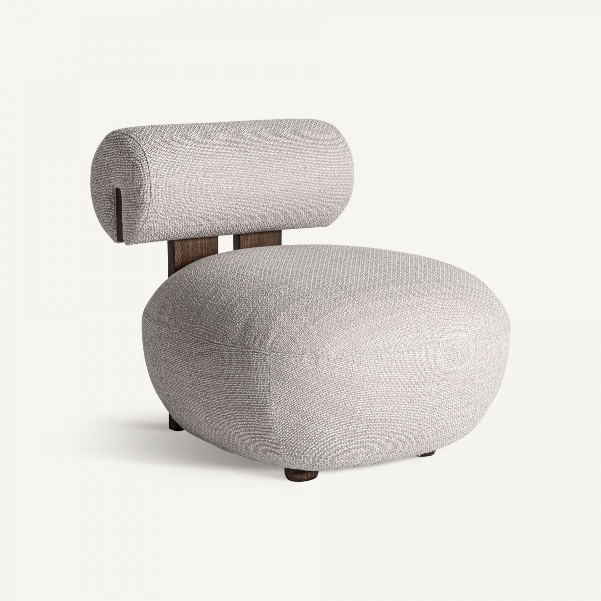 Fauteuil blanc cassé et bois de frêne | VICAL Tielt - Image 1