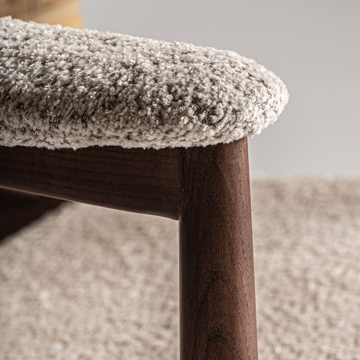 Fauteuil d'appoint en rotin bouclé crème | Vical Hunxe - Image 6