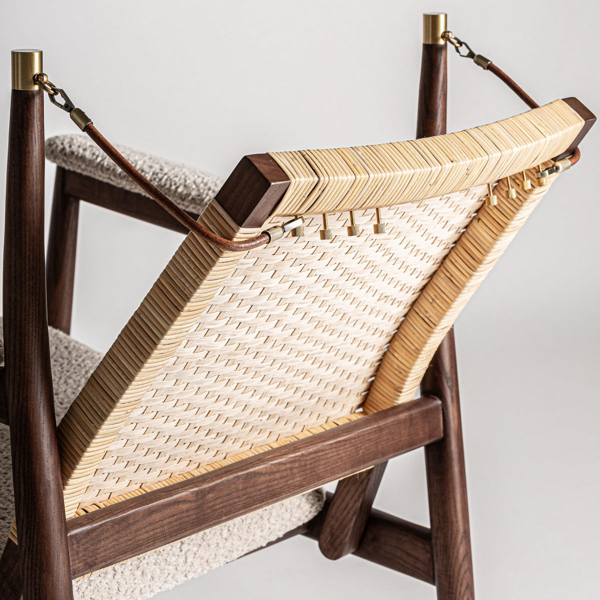 Fauteuil d'appoint en rotin bouclé crème | Vical Hunxe - Image 9