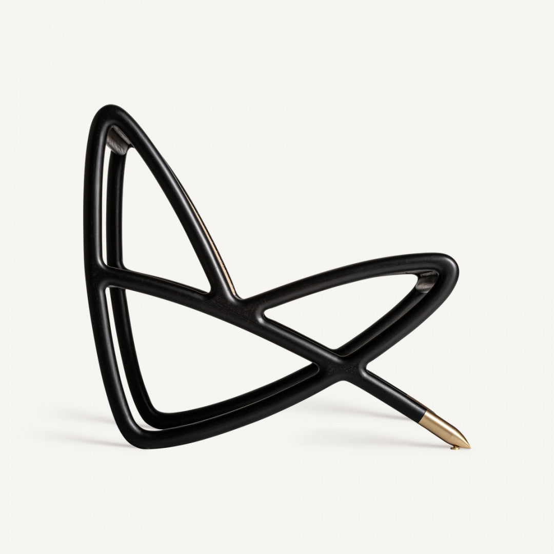 Fauteuil d'appoint en rotin et bois noir | Vical Gladbeck - Image 3
